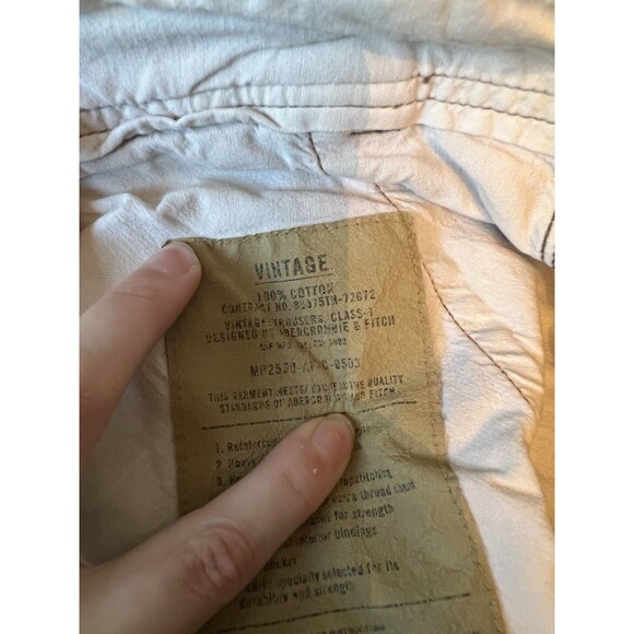 Abercrombie & Fitch Vtg Cargo Pants Mens 34R Corduroy Baggy Utility Pockets Y2K - Picture 7 of 9